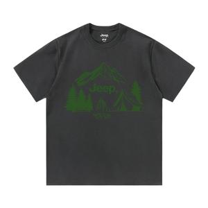 Футболка для школьников с круглым вырезом Moderate Jeep, темно-серый