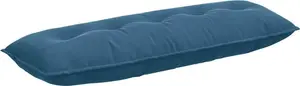 Подушка для спины синяя, 140 x 50 см, вельветовая ткань vidaXL