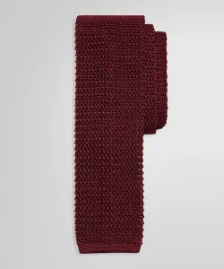 Однотонный шелковый вязаный галстук