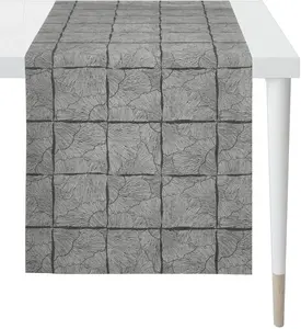 APELT дорожка для стола "6300 CHRISTMAS GLAM, Новогоднее украшение, Рождество ", (1 шт.), жаккардовая ткань с люрексом 48х140 см, цвет anthrazit/silberfarben