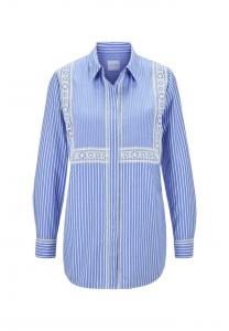 Полосатая блузка с кружевом Madeleine, мультиколор