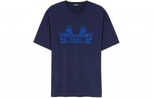 Футболка с принтом логотипа VERSACE, синий