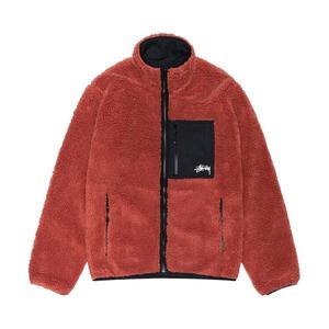 Куртка Stussy Sherpa Reversible Jacket Tera, красный