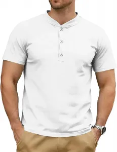 Мужская футболка-поло с коротким рукавом и V-образным вырезом lopmou