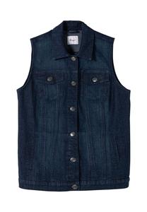 Джинсовый жилет удлиненной, индивидуальной формы Sheego, цвет Dark Blue Denim