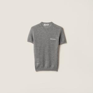 Кашемировый свитер MIU MIU, серый