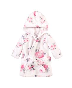 Уютный халат с капюшоном в виде животного Hudson Baby, Pink floral