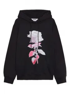 Худи с принтом роз Msgm, черный