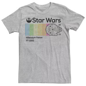 Мужская футболка Millennium Falcon с радужными полосками Star Wars