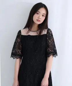 Платье из химического кружева, вечернее платье, платье для вечеринки, свадебное платье Pourvous, цвет Black