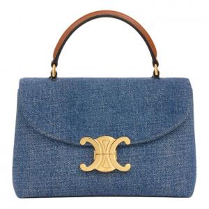 CELINE Джинсовая сумка через плечо для женщин, синяя