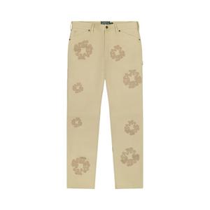 Брюки Denim Tears  Leather Laser Cut Wreath Work Pant 'Beige' 'Beige', желто-коричневый