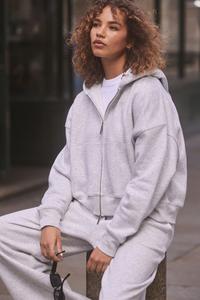 Толстовка с капюшоном на молнии Self., серый