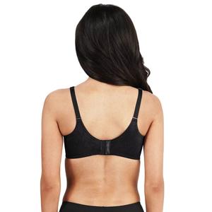 Dominique Jacqueline Жаккардовый бесшовный бюстгальтер-минимайзер на косточках 7018 Dominique, черный