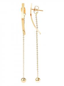 Adeliás Женские серьги из нержавеющей стали в золотом исполнении