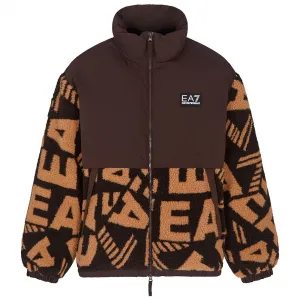 Куртка EA7 EMPORIO ARMANI Mountain Teddy Logo, коричневый