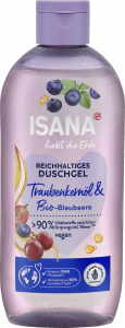 Гель для душа ISANA liebt die Erde Duschgel Traubenkernöl & Bio Blaubeere