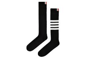 Длинные полосатые носки THOM BROWNE, черный