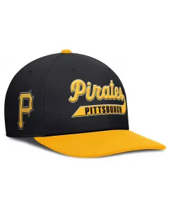 Мужская черно-золотая бейсболка Pittsburgh Pirates Pro Performance Snapback Nike