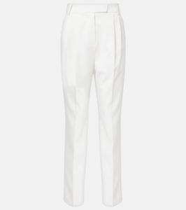 Брюки Bea с высокой талией прямого кроя The Frankie Shop, белый