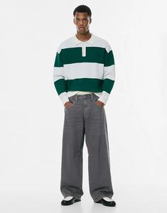 Джинсы Pull&Bear Baggy серого цвета