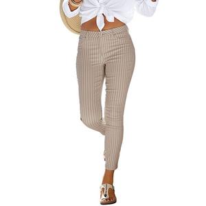 Женские укороченные брюки скинни Lascana, White Stripe