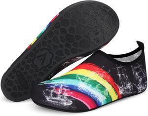 Водные туфли ANLUKE Barefoot Aqua Yoga, быстро сохнущие пляжные плавательные и серфовые носки для женщин и мужчин, черный