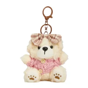Очаровательный плюшевый мишка с печеньем брелок для сумки украшение коллекционная игрушка кукла плюшевая кукла высота 12см YUEMILE, белый Sweater Style-золотой Keychain