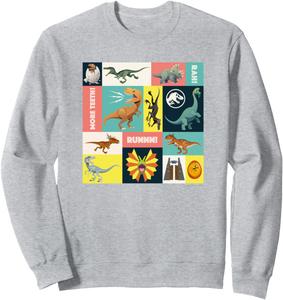 Толстовка Jurassic World FLAMED SQUARE, серый