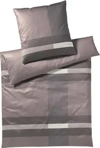 Чехол для подушки из мако-сатина, односпальный, современный, цвет камня, размер 80x80 (алюминий) JOOP!