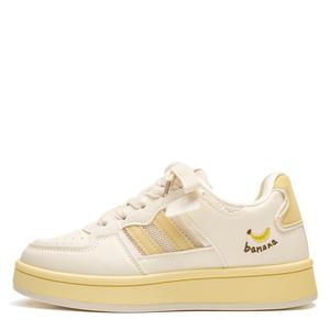 Far waves Скользостойкие износостойкие женские низкие скейтерские кроссовки бежево-желтые, цвет Beige Yellow