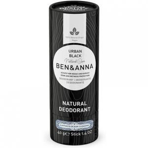 BEN&ANNA Papertube Urban Black Дезодорант для веганов и сертифицированная натуральная косметика в бумажной упаковке – победитель премии Peta Vegan Award – Сделано в Германии