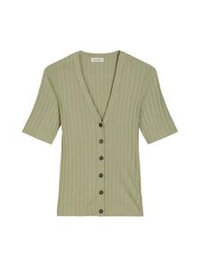 Узкий кардиган Pointelle с короткими рукавами в цвете Smooth Sage Marc O'Polo