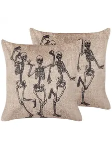 Декоративная подушка Beliani 2er Set Deko MORTESTI, цвет beige/schwarz