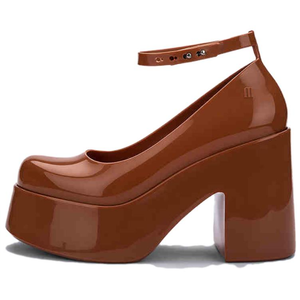 Melissa Туфли на высоком каблуке Doll Heel, женские, коричневые, 11 см