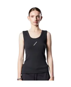 Черная майка с детальной вышивкой. Thom Krom, черный