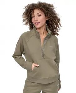 Женская толстовка с заклепками и логотипом на молнии DKNY, зеленый