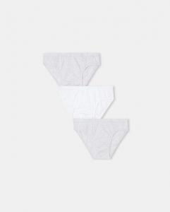 Комплект из 3 однотонных трусов для мальчиков Cotton Juice, серый