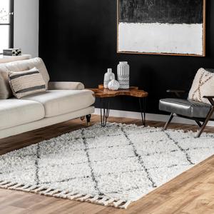 nuLOOM, 92 x 153 см, Вручную Вязанный Фез Шэг Декоративный Ковер, Natural