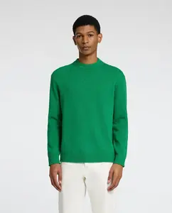Мужской свитер с прямым вырезом Selected, зеленый