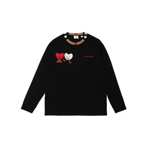 Burberry Футболки унисекс с круглым вырезом и сердечком, средней толщины