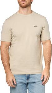 Футболка BOSS Men's Contrast Logo из хлопка и эластичного хлопка, Coffee Creamer