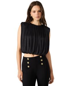 Женская блузка Cherra с круглым вырезом и объемным низом Steve Madden, Black