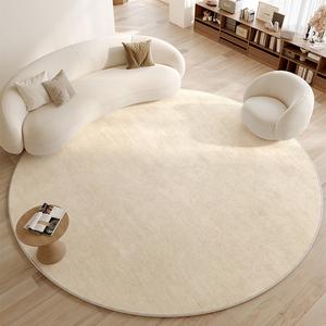 Y U-LIVE Ковер круглый 200 см для гостиной/спальни, звукоизоляционный, нескользящий, с высоким ворсом, в стиле roll wave