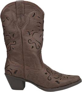 Сапоги ROPER с блестящей подкладкой, коричневый