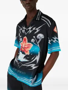 Шелковая рубашка Blades Casablanca, черный