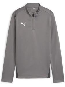 Футболка TeamGoal Training 1/4 Zip Top Wmn серого цвета Puma