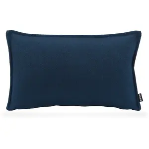 Декоративная подушка Mali однотонная, наволочка с наполнителем, 1 штука H.O.C.K., темно-синий/однотонный