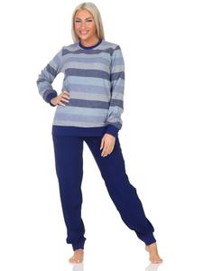 Пижама NORMANN langarm Bündchen Blockstreifen, синий