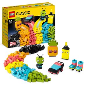 LEGO Classic, блоки, Креативная игра с неоновыми цветами, 11027